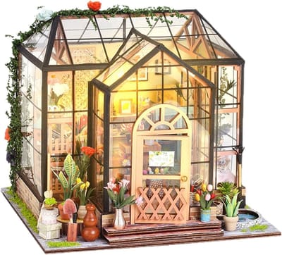 Miniatuur Poppenhuis Kit - 3D Bouwpakket - Huis Decoratie - Houten Constructie - 32 x 21 x 5.5 cm