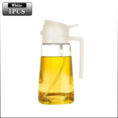 2in1 470ml Plastic Spray Olie Spuitfles Spray Olie Dispenser Oliekan Cruet BBQ Keuken Bakken Braden Picknick Keukengereedschap white
