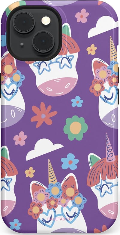 Casetastic Hoesje Geschikt voor Apple iPhone 15 Magsafe - Stijlvolle Beschermende Duo-layer Case - Eenhoorn Magie