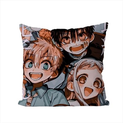 Toilet-gebonden H-Hanako-kun Kussensloop Voor Auto Bank Decoratief Huis Dubbelzijdige Print Pluche Vierkante Plaid Kussenhoes 50x50cm
