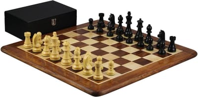 Schaakspel Set - Houten Spel - Strategisch Spel - Handgesneden Stukken - 20 Inch Bord - Natuurlijk Hout