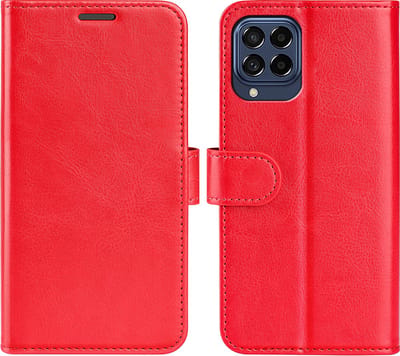 MobyDefend Hoesje - Geschikt voor Samsung Galaxy M53 - Wallet Book Case (Sluiting Achterkant) - Rood