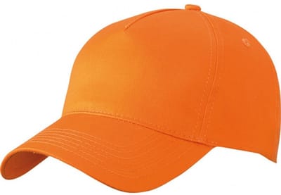 2x stuks 5-panel baseball petjes /caps in de kleur oranje voor volwassenen - Voordelige oranje caps