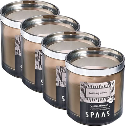 Spaas Geurkaarsen in Glas - Morning Breeze - circa 30u - 4 kaarsen