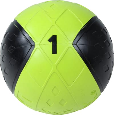 Lifemaxx LMX Medicijn Bal - Medicine Ball - 1 kg - Zwart/Geel