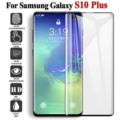 [Set van 2] Gehard Glas voor Samsung Galaxy S10 Plus, Schermbeschermingsfilm [3D Volledige Dekking] voor Samsung Galaxy S10 Plus