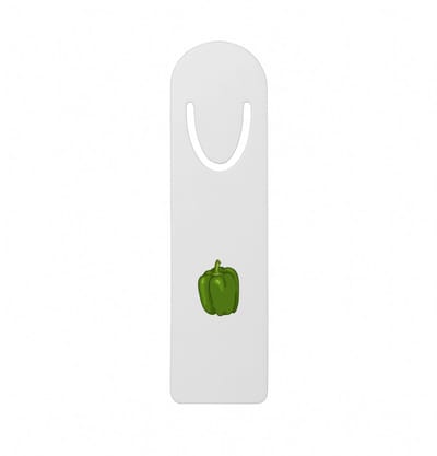 Hacebo® - Groene paprika metalen boekenlegger - Groente - Groente liefhebbers - Paprika - vruchtgroente - puntpaprika Bladwijzer boekenleggers - 12.7 cm x 3.2cm