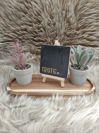 Robuust Wenstegeltje – Hip trendy tegeltje – Goud - Zwart - Trots - cadeau - gift - verjaardag - zomaar - gepersonaliseerd cadeautje - decoratie - leuk - decoratie voor woonkamer - spreuktegel - kado – Trendy nu