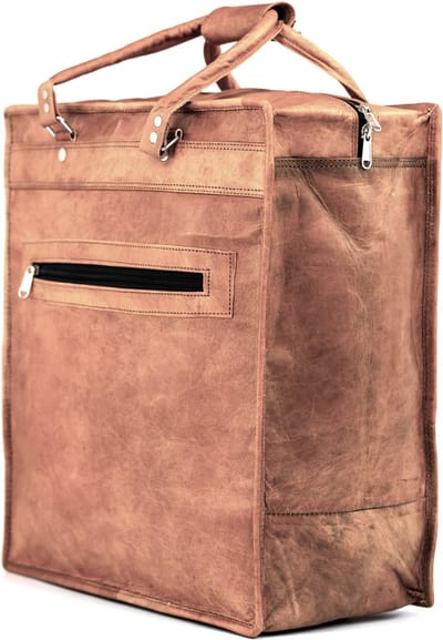 OnceDoce® Grote Shopper Tas ECHT LEER – 45 x 35 x 18 cm – Santiago Urban Chique – model 188