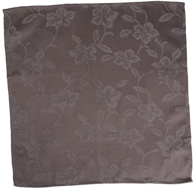 Servetten damast bloem taupe 50 x 50 cm.