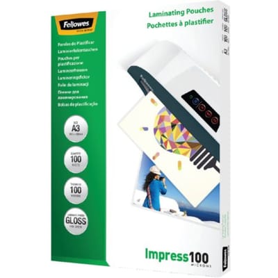 Lamineerhoes fellowes a3 2x100micron glans 100 Stuks