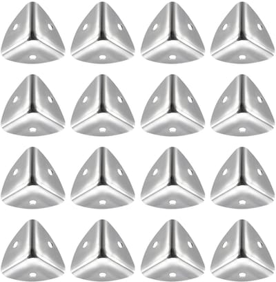 Dailygoods- Hoekbeschermers Metalen 32 Stuks - Decoratieve Hoekbeugel - Randbescherming 25 x 25 x 25 mm - Inclusief 96 Stuks Schroeven - Stevig en Duurzaam - Hoekbeugels