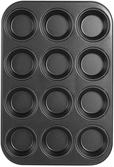 Dailygoods- Muffinblech 12 Holes - Anti-aanbaklaag - BPA-vrij - 26,5 x 18,6 x 1,5 cm - Eenvoudig te reinigen - Geschikt voor cupcakes/brownies - Bakvorm
