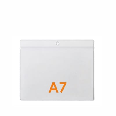 10 stuks - A7 Prijskaarthoesje / Meubelkaarthoes / Kaarthouder / Badgehouder - Type PHS-A7-Liggend