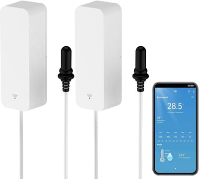 Wifi Thermometer Hygrometer met Sonde voor Aquarium en Binnen: App Bewaking & Dataopslag