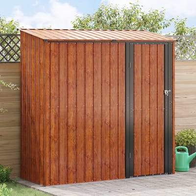 vidaXL - Tuinhuisjes - Bruin - 203 - x - 85,5 - x - 200 - cm - Metaal