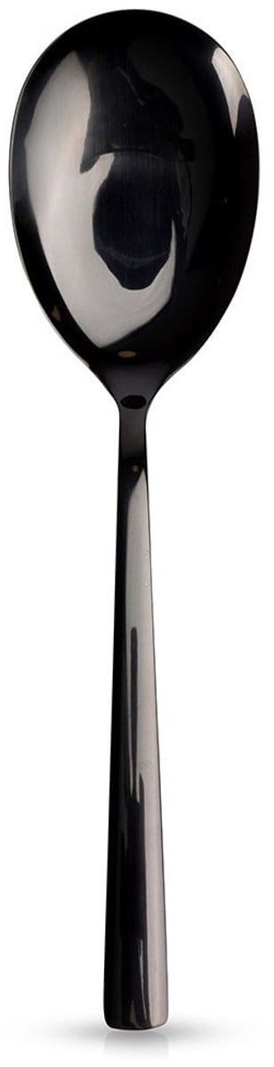 Orion Black Serie - Roestvrijstalen Saladelepel - 25 cm - Zwart - Vaatwasserbestendig