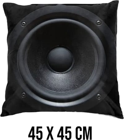 Allernieuwste.nl® Kussenhoes Speaker Zwart Kussen Polyester - Kussenovertrek - Kleur 45 x 45 cm %%