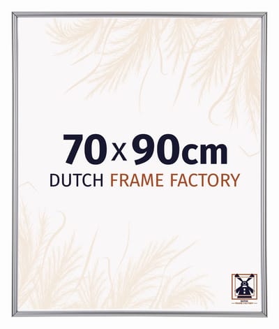 Fotolijst 70x90 cm - Kunststof - Zilver Hoogglans - Angers