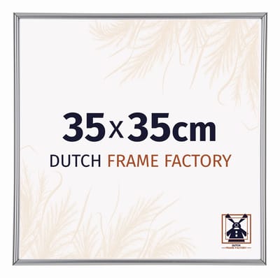 Fotolijst 35x35 cm - Kunststof - Zilver Hoogglans - Angers