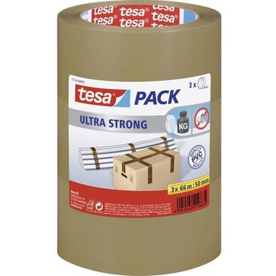 tesa ULTRA STRONG 51124-00008-01 Pakband tesapack Bruin (l x b) 66 m x 50 mm 3 stuk(s)