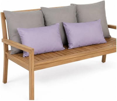 Anna Collection Bank/tuin kussens set - binnen/buiten - 5x stuks - grijs/lila - In 2 formaten laag/hoog