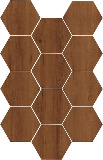 Akoestische platen - Geluidsisolatie panelen - Geluidsverbetering thuis - Zelfklevend zeshoek - 12 stuks - Donkerbruin