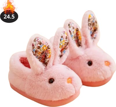 Nivard Warme Pantoffels - Sloffen - Slippers - Dames - Heren - Pluche - Maat 24.5 - Roze