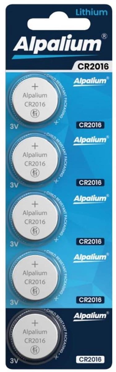 Lithium knoopcel batterij - CR2016 - 3V (5 stuks)