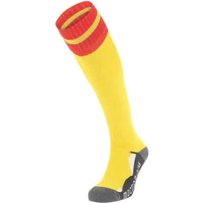 Macron Azlon Voetbalkousen - Geel / Rood | Maat: 29/34