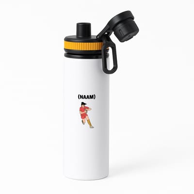 Hacebo® - Rugby met eigen naam waterfles met draaidop oranje - Rugby - Rugbyer - Sport - water fles - 850ML