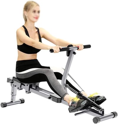 Opvouwbare Roeimachine - Thuis Fitnessapparaat - Aërobe Oefening - Stille Opslag - 90° Opvouwbaar - Zwart