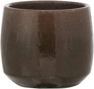 J-Line bloempot Boord - keramiek - groen - small - 2 stuks - Ø 14.5 cm