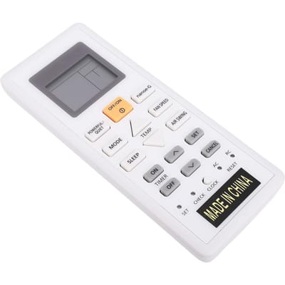 Télécommande de climatiseur compatible avec A75C16330 Remplacement du contrôleur AC 10680 avec support ABS résistant à l'usure gray