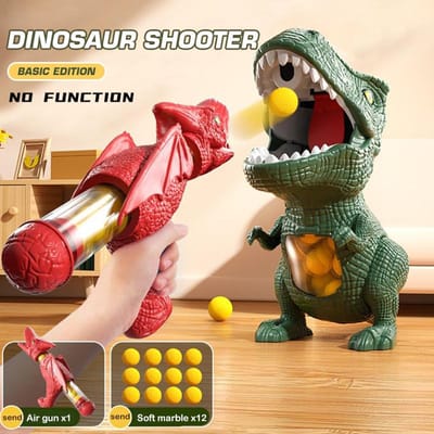 Pistolet jouet de tir de dinosaure pour enfants, pistolet à catapulte EVA, pistolet à balles molles, pistolet à balles molles en plastique aérodynamique, jouet créatif