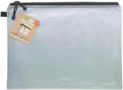 A3 Tas met Dubbele Vakken en Rits - 90% Gerecycled Materiaal - 330 Micron - Waterafstotend - Gerecycleerd