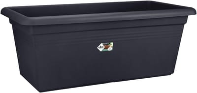 Elho Green Basics Garden Xxl 80 - Plantenbak voor Buiten - Ø 77.0 x H 34.5 cm - Living black