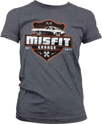 Misfit Garage Dames Tshirt -S- Vette Grijs