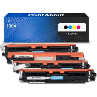 PrintAbout huismerk Toner 130A (CF350A) 4-kleuren Multipack Geschikt voor HP
