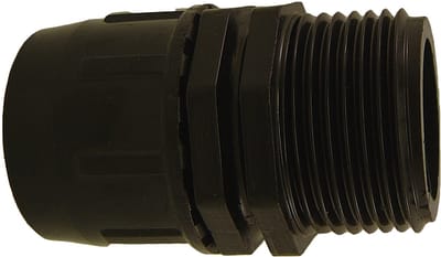 PE Easy buitendraad - 25mm PE x 1" (=25mm) buitendraad - kleur zwart - PE koppeling - Irritec made in Italy