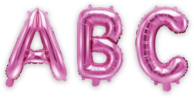 PARTYDECO - Kleine fuchsia aluminium letter ballon - Decoratie > Ballonnen