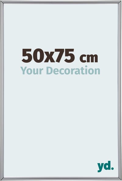 Your Decoration - Fotolijst 50x75 cm - Kunststof - Zilver Hoogglans - Annecy