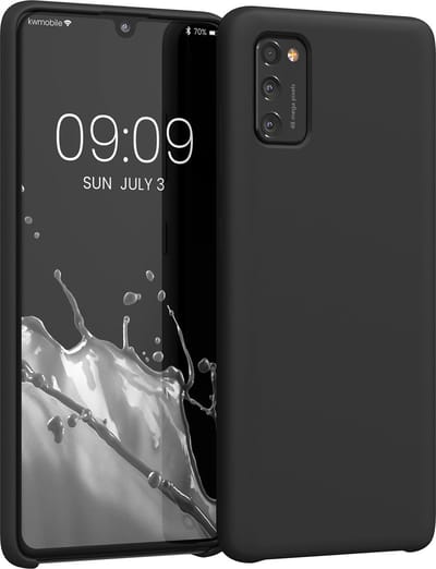 kwmobile telefoonhoesje geschikt voor Samsung Galaxy A41 - Hoesje met siliconen coating - Smartphone case in zwart