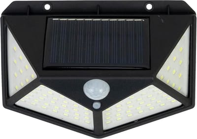 Krachtige LED Buitenlamp op Zonne-energie met Bewegingssensor - 100 LEDs, 600 Lumen