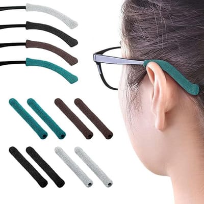 4 Paar Anti Slip Pootjes Bril - Oorkussentjes Geschikt Voor brillen - Anti-slip Oorstrips - Brilpootje Verdikker - Anti-Slip Brilpootjes - Oorhaakjes Geschikt Voor brillen - Bril Accessoires - Bril Kussen - Tempelkussentjes