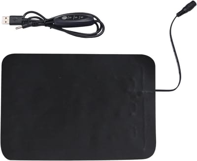 Verwarmingsmat Zaailingen - Plantenkweekbak Wortelstarter - Optimale Plantengroei - Verstelbare Temperatuur - 15 x 22 cm - Zwart