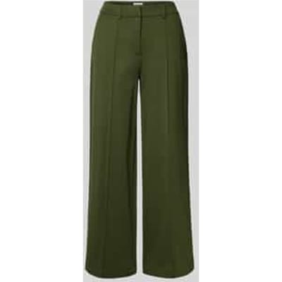 Wide leg stoffen broek met vaste persplooien, model 'KATE'
