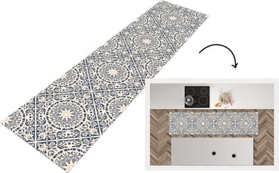 Keukenloper - Loper keuken - Design - Ornament - Vintage - Retro - 200x50 cm - Keukenloper vinyl