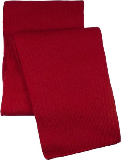 Herensjaal Gebreid - Warme Winter Sjaal - Bescherming Tegen Kou - Dubbellaags Ontwerp - 147 cm Lengte - Rood