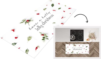Keukenloper - Loper keuken - Winter - Mistletoe - Quote - 120x50 cm - Keukenloper vinyl